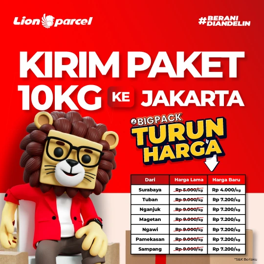 prpmo lion parcel bandung turun harga pengiriman ke jakarta